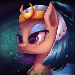 Size: 2048x2048 | Tagged: safe, artist:tony-retro, somnambula, pegasus, pony, g4, ear fluff, eye of ra, female, head only, high res, mare, solo