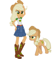 Size: 524x587 | Tagged: safe, artist:appledashian, artist:faithydash, artist:selenaede, edit, edited screencap, screencap, applejack, mean applejack, equestria girls, g4, my little pony equestria girls: better together, the mean 6, clone, equestria girls-ified, geode of super strength, magical geodes, not a vector, simple background, transparent background
