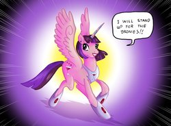 Size: 976x717 | Tagged: safe, oc, oc only, alicorn, pony, alcohol, alicorn oc, contrapoints, dialogue, female, genderqueer, mare, solo, trans female, transgender, wine, youtube