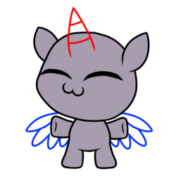 Size: 1080x1080 | Tagged: safe, artist:showtimeandcoal, oc, oc only, pony, advertisement, advertising, auction, chibi, chubby, commission, commission open, cute, happy, icon, simple background, solo, uch commishes, white background, your character here