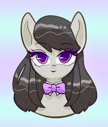 Size: 1500x1760 | Tagged: safe, artist:bbtasu, octavia melody, earth pony, pony, g4, bowtie, bust, female, mare, solo