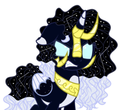 Size: 1024x928 | Tagged: safe, artist:mintoria, oc, oc only, oc:roxana, alicorn, pony, ethereal mane, female, galaxy mane, glowing eyes, mare, simple background, solo, transparent background