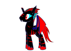 Size: 4134x2953 | Tagged: safe, artist:earth_pony_colds, oc, oc only, pony, edgy, joke, original art, red and black oc, simple background, solo, transparent background