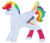 Size: 922x798 | Tagged: safe, artist:minsona, rainbow dash, pegasus, pony, g4, alternate cutie mark, alternate hairstyle, colored eyebrows, female, mare, redesign, simple background, solo, tail feathers, transparent background