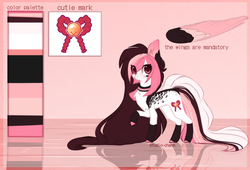 Size: 1600x1085 | Tagged: safe, artist:php146, oc, oc only, oc:chelsi, pegasus, pony, chest fluff, coat markings, colored hooves, colored wings, ear fluff, eye clipping through hair, female, leg fluff, long mane, long tail, looking at you, mare, multicolored wings, reference sheet, socks (coat markings), solo