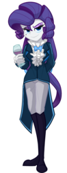 Size: 1225x3121 | Tagged: safe, artist:geraritydevillefort, rarity, the count of monte rainbow, equestria girls, g4, beauty mark, clothes, crossover, drink, female, glass, looking at you, musical, rarifort, simple background, solo, the count of monte cristo, transparent background, villefort