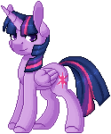 Size: 125x150 | Tagged: safe, artist:ak4neh, twilight sparkle, alicorn, pony, g4, animated, female, mare, pixel art, simple background, solo, transparent background, twilight sparkle (alicorn)