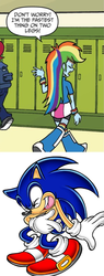 Size: 294x771 | Tagged: safe, rainbow dash, equestria girls, g4, spoiler:comic, crossover, male, sonic the hedgehog, sonic the hedgehog (series), truth