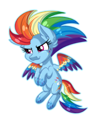 Size: 1800x2200 | Tagged: safe, artist:jack-pie, rainbow dash, pegasus, pony, g4, chibi, female, rainbow power, simple background, solo, transparent background