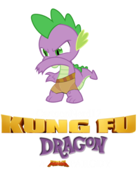 Size: 1136x1418 | Tagged: safe, artist:reginault, artist:zgwrox, spike, dragon, g4, spike at your service, clothes, cosplay, costume, crossover, dreamworks, kung fu panda, male, master po, parody, poster, simple background, solo, transparent background