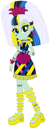 Size: 234x611 | Tagged: safe, artist:selenaede, artist:user15432, equestria girls, g4, barely eqg related, base used, bolts, bracelet, clothes, crossover, dress, ear piercing, earring, electrified, equestria girls style, equestria girls-ified, frankenstein, frankie stein, hairstyle, hasbro, hasbro studios, high heels, jewelry, mattel, monster, monster high, piercing, shoes, solo