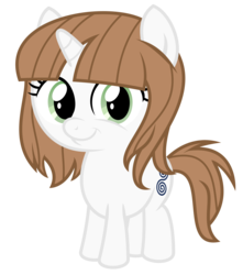 Size: 5960x6750 | Tagged: safe, artist:kuren247, oc, oc only, pony, unicorn, absurd resolution, commission, cute, female, filly, looking at you, show accurate, simple background, smiling, solo, transparent background, vector