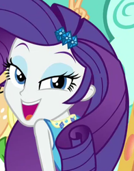 Size: 425x541 | Tagged: safe, screencap, applejack, rarity, equestria girls, equestria girls series, g4, rollercoaster of friendship, cropped, female, lidded eyes, open mouth, photo booth, photo booth (song), rarity peplum dress, sexy