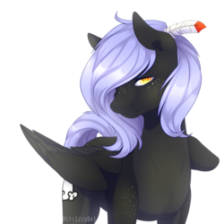 Size: 1024x1024 | Tagged: safe, artist:itsizzybel, oc, oc only, oc:cloudy night, pegasus, pony, female, mare, simple background, solo, white background