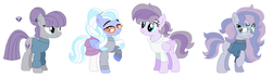 Size: 1526x436 | Tagged: safe, artist:fandom-crockpot, artist:mlpfangirl17, artist:selenaede, maud pie, sugarcoat, oc, oc:rock candy (ice1517), oc:sweetie pie (ice1517), earth pony, pegasus, pony, icey-verse, g4, alternate hairstyle, base used, clothes, ear piercing, earring, equestria girls ponified, eyeshadow, family, female, glasses, headband, hoodie, jewelry, magical lesbian spawn, makeup, mare, maudcoat, mother and daughter, next generation, offspring, parent:maud pie, parent:sugarcoat, parents:maudcoat, piercing, ponified, raised hoof, simple background, sisters, skirt, socks, stockings, sweater, thigh highs, white background, wrong cutie mark
