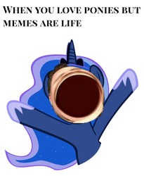 Size: 1065x1298 | Tagged: artist needed, safe, editor:apex soundwave, princess luna, alicorn, pony, cheering, ethereal mane, female, hoof shoes, meme, omegalul, open arms, solo, starry mane, twitch