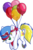 Size: 1214x1842 | Tagged: safe, artist:xwhitedreamsx, oc, oc only, earth pony, pony, balloon, colt, commission, digital art, floating, freckles, hat, looking down, male, simple background, smiling, solo, transformers, transparent background, ych result