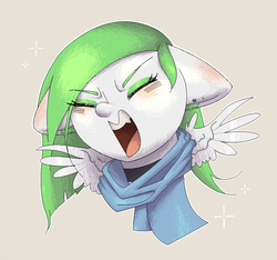 Size: 857x802 | Tagged: safe, artist:klooda, oc, oc only, oc:minty, pegasus, pony, blushing, bust, clothes, commission, ear piercing, earring, eyes closed, green hair, head, jewelry, piercing, pixel art, portrait, scarf, screaming, shy, solo, wings, ych result, yelling