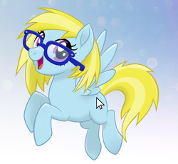 Size: 1113x1022 | Tagged: safe, artist:damagics, oc, oc only, oc:cloud cuddler, pegasus, pony, g4, my little pony: the movie, cutie mark, female, glasses, mlp movie pony maker, mouse cursor, movie accurate, pegasus oc, smiling