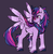 Size: 1678x1704 | Tagged: safe, artist:cloud-drawings, twilight sparkle, alicorn, kirin, pony, winged kirin, g4, sounds of silence, female, kirin twilight, kirin-ified, purple background, simple background, solo, species swap, spread wings, twilight sparkle (alicorn), wings