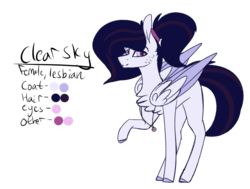 Size: 1151x869 | Tagged: safe, artist:sweetmelon556, oc, oc only, oc:clear sky, pegasus, pony, female, mare, reference sheet, simple background, solo, transparent background