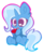 Size: 2952x3608 | Tagged: safe, artist:kittyrosie, trixie, pony, unicorn, g4, chibi, cute, diatrixes, ear fluff, female, heart, heart eyes, high res, mare, simple background, solo, transparent background, wingding eyes