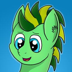 Size: 1024x1024 | Tagged: safe, artist:tacomytaco, oc, oc only, oc:taco.m.tacoson, pegasus, pony, bust, gradient background, male, smiling, solo