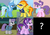 Size: 2202x1536 | Tagged: safe, edit, edited screencap, screencap, maud pie, spitfire, starlight glimmer, suri polomare, trixie, earth pony, pegasus, pony, unicorn, g4, maud pie (episode), no second prances, rarity takes manehattan, the crystalling, wonderbolts academy, alternate mane six, clothes, collage, cropped, female, mare, question mark, reformed, uniform, wonderbolts dress uniform