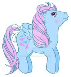 Size: 600x656 | Tagged: safe, artist:dreamvalleymlp, wind whistler, pony, g1, female, simple background, solo, transparent background