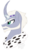 Size: 689x1196 | Tagged: safe, artist:faith-wolff, oc, oc only, pony, unicorn, beard, blaze (coat marking), bust, coat markings, commission, crown, curved horn, facial hair, facial markings, fur collar, horn, jewelry, king, male, portrait, regalia, show accurate, simple background, solo, stallion, transparent background