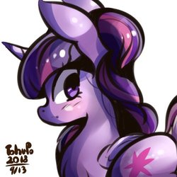 Size: 500x500 | Tagged: safe, artist:tohupo, twilight sparkle, alicorn, pony, g4, female, looking at you, looking back, looking back at you, mare, solo, twilight sparkle (alicorn)