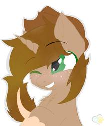 Size: 1200x1434 | Tagged: safe, artist:wulfieshydev, oc, pony, unicorn, chest fluff, commission, cute, icon, simple background, white background
