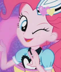 Size: 726x848 | Tagged: safe, screencap, pinkie pie, coinky-dink world, equestria girls, g4, my little pony equestria girls: summertime shorts, clothes, cropped, server pinkie pie