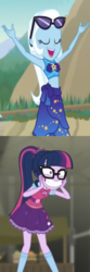 Size: 279x840 | Tagged: safe, edit, screencap, sci-twi, trixie, twilight sparkle, equestria girls, equestria girls specials, g4, my little pony equestria girls: better together, my little pony equestria girls: forgotten friendship, my little pony equestria girls: movie magic, clothes, eyes closed, female, lesbian, sarong, ship:sci-twixie, ship:twixie, shipping, shipping domino, swimsuit