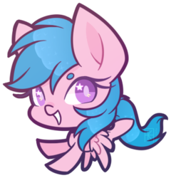 Size: 334x348 | Tagged: safe, artist:ak4neh, firefly, pegasus, pony, g1, chibi, female, mare, simple background, solo, starry eyes, transparent background, wingding eyes