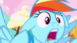 Size: 576x324 | Tagged: safe, edit, edited screencap, screencap, rainbow dash, sweetie belle, do princesses dream of magic sheep, for whom the sweetie belle toils, g4, animated, eaten alive, falling, female, gif, macro, macro/micro, mawshot, micro, mouth, nose in the air, open mouth, preddash, screaming, sweetie belle nabbing uvula, uvula, uvula shaking, volumetric mouth, vore, zoomed in