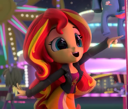 Size: 739x630 | Tagged: safe, screencap, sunset shimmer, equestria girls, g4, cropped, cute, doll, equestria girls minis, female, fun at the theme park, irl, photo, shimmerbetes, toy