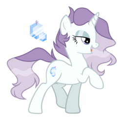 Size: 1581x1561 | Tagged: safe, artist:nightmarye, oc, oc only, oc:opal spectrum, pony, unicorn, female, mare, offspring, parent:rarity, parent:soarin', parents:soarity, raised hoof, simple background, solo, transparent background