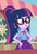 Size: 344x509 | Tagged: safe, screencap, sci-twi, twilight sparkle, equestria girls, equestria girls specials, g4, my little pony equestria girls: better together, my little pony equestria girls: rollercoaster of friendship, bowtie, clothes, cropped, cute, female, geode of telekinesis, glasses, magical geodes, ponytail, skirt, smiling, solo, twiabetes
