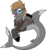 Size: 1134x1205 | Tagged: safe, artist:theeditormlp, oc, oc only, oc:the editor, original species, shark pony, clothes, glasses, male, sharkified, simple background, solo, species swap, transparent background, vector