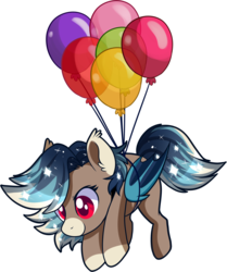 Size: 1544x1851 | Tagged: safe, artist:xwhitedreamsx, oc, oc only, oc:aviera betelgeuse, bat pony, pony, balloon, bat pony oc, commission, digital art, female, floating, looking down, mare, red eyes, simple background, smiling, solo, sparkles, transparent background, ych result