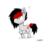 Size: 953x799 | Tagged: safe, artist:icy wind, oc, oc only, oc:miss eri, pony, anime style, black and red mane, question mark, solo, two toned mane