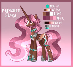 Size: 1402x1291 | Tagged: safe, artist:sugaryicecreammlp, oc, oc only, oc:princess flora, alicorn, pony, female, mare, reference sheet, solo, tall