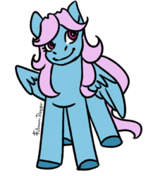 Size: 1642x1806 | Tagged: safe, artist:fullmoondagger, wind whistler, pony, g1, female, simple background, smiling, solo, transparent background