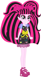 Size: 328x616 | Tagged: safe, artist:selenaede, artist:user15432, vampire, equestria girls, g4, barely eqg related, base used, clothes, crossover, cute, cute little fangs, dracula, draculaura, dress, electrified, equestria girls style, equestria girls-ified, fangs, hairstyle, hasbro, hasbro studios, headband, high heels, mattel, monster high, shoes, solo, vegan, vegetarian