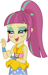 Size: 9650x15000 | Tagged: safe, artist:famousmari5, sour sweet, equestria girls, equestria girls specials, g4, my little pony equestria girls: dance magic, absurd resolution, clothes, disco dress, female, freckles, open mouth, ponytail, simple background, skirt, solo, transparent background, vector
