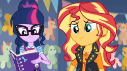 Size: 1920x1080 | Tagged: safe, screencap, sci-twi, sunset shimmer, twilight sparkle, equestria girls, equestria girls specials, g4, my little pony equestria girls: better together, my little pony equestria girls: rollercoaster of friendship, animated, female, geode of empathy, geode of telekinesis, sound, webm