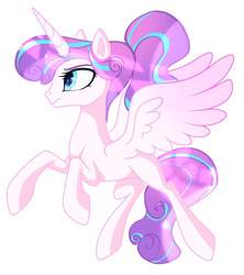 Size: 910x1024 | Tagged: safe, artist:tea, princess flurry heart, alicorn, pony, g4, female, older, older flurry heart, simple background, solo, white background