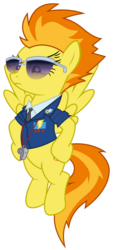 Size: 1522x3358 | Tagged: safe, artist:sonofaskywalker, spitfire, pegasus, pony, g4, the washouts (episode), clothes, female, hooves on hips, show accurate, simple background, solo, spitfire's tie, transparent background, uniform, vector, whistle, whistle necklace, wonderbolts dress uniform