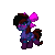 Size: 80x80 | Tagged: safe, artist:lucill-dreamcatcher, oc, oc only, oc:skitzy, pegasus, pony, pony town, animated, bow, female, gif, glasses, mare, pixel art, ribbon, simple background, solo, transparent background, trotting